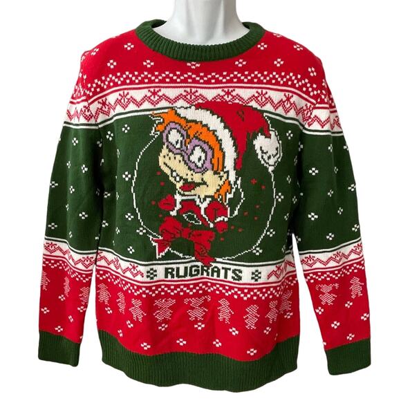 Nickelodeon RUGRATS Chuckie Finster Ugly Christmas Sweater Size Large - Picture 1 of 5
